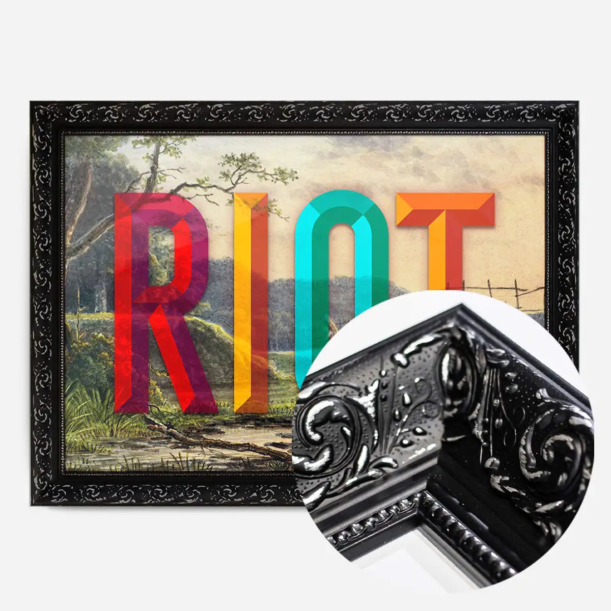 RIOT Bright Typography Print