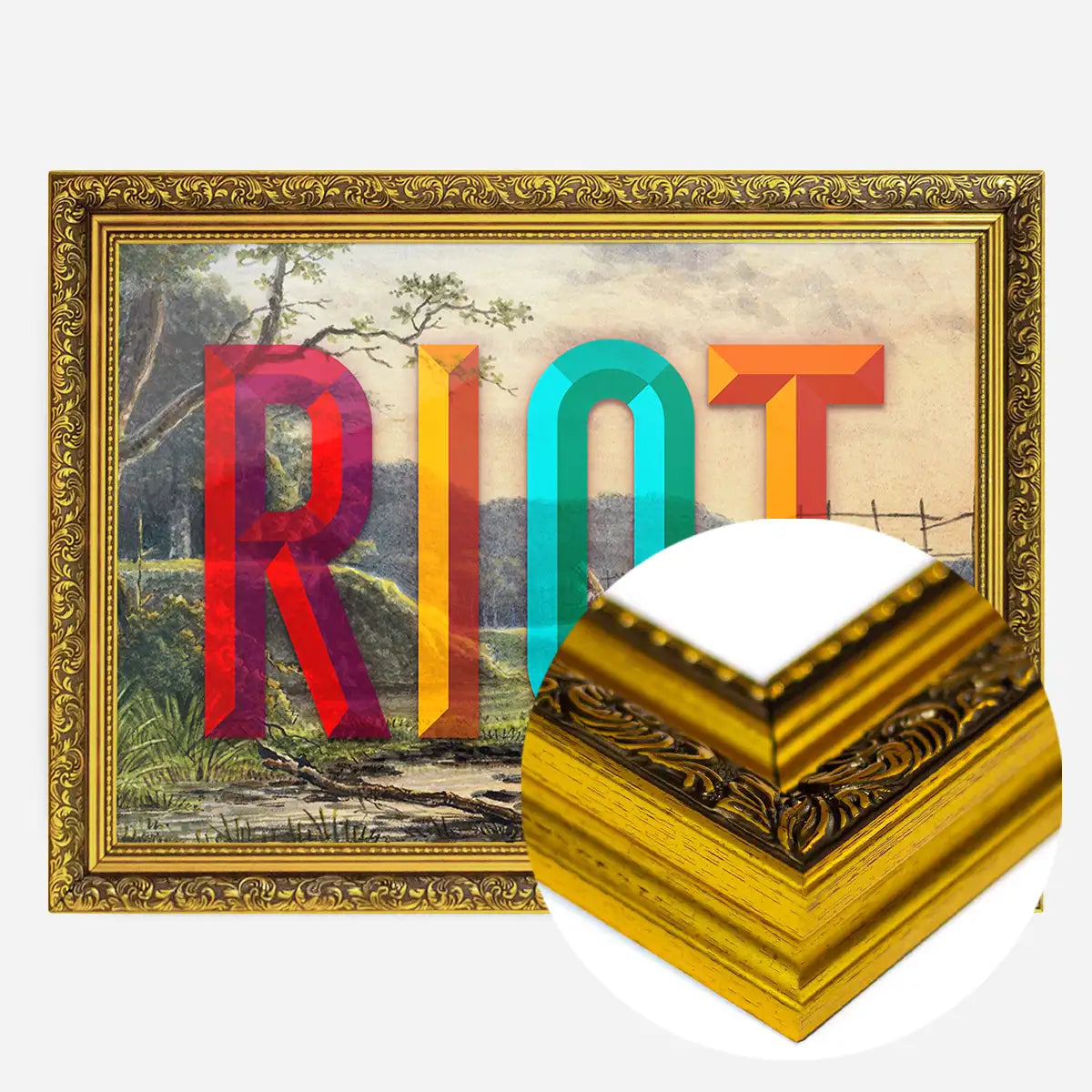 RIOT Bright Typography Print