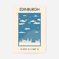 Edinburgh Tourist Style Print