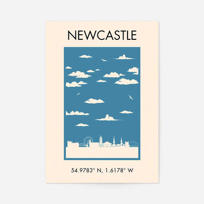 Newcastle Tourist Style Print