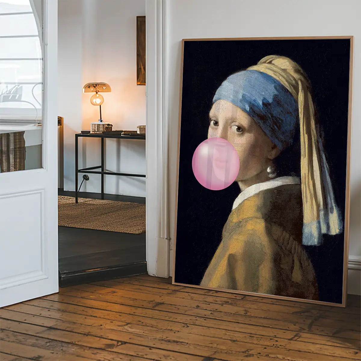 The Girl Blowing Bubblegum Print