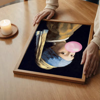 The Girl Blowing Bubblegum Print