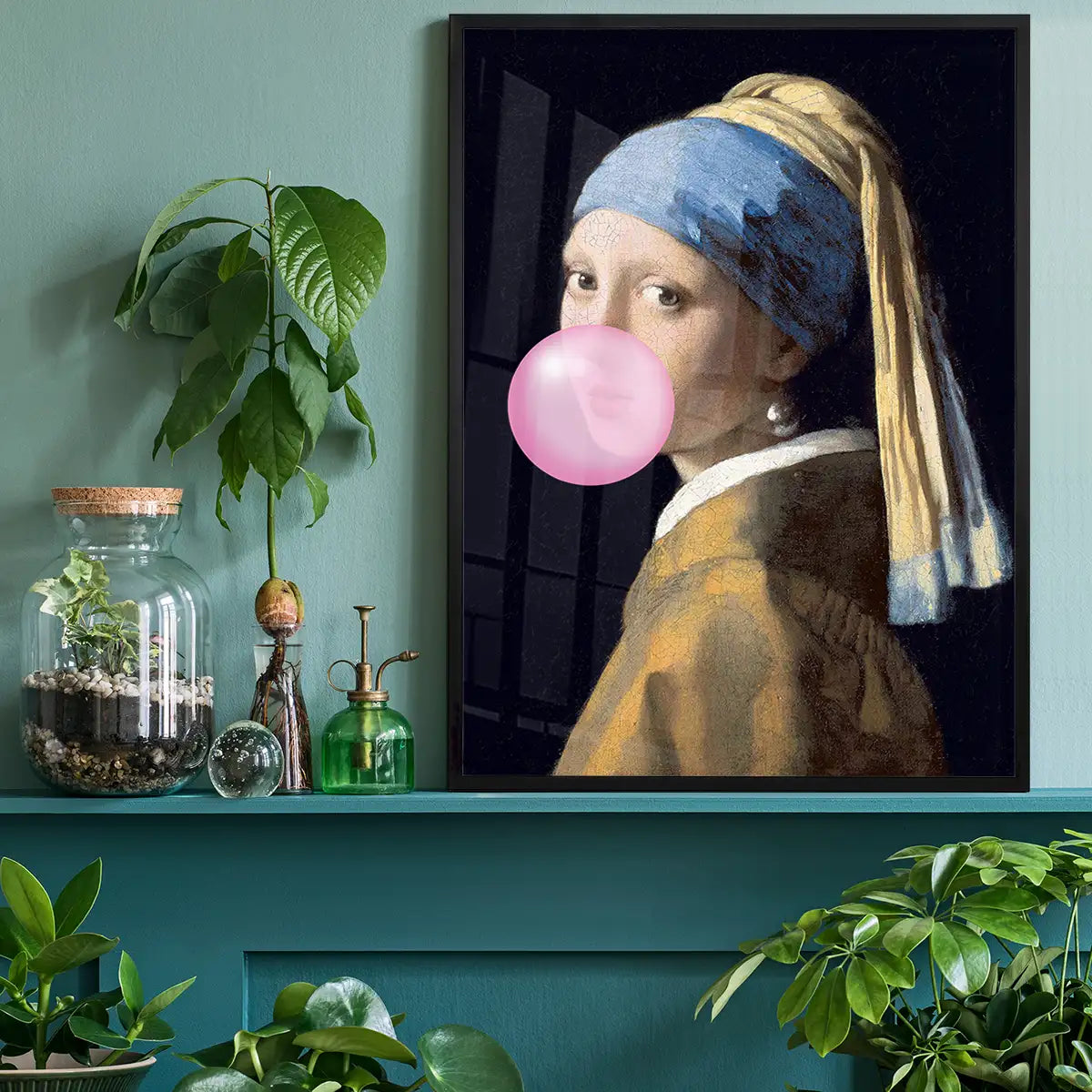 The Girl Blowing Bubblegum Print