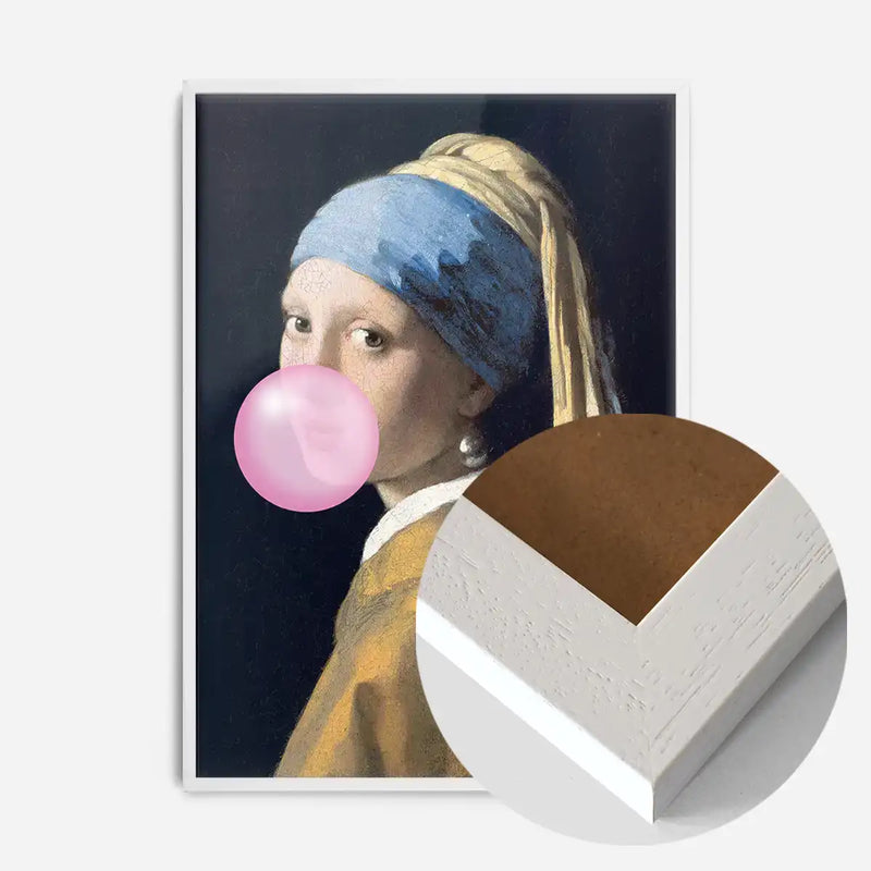 The Girl Blowing Bubblegum Print – InkAndDrop