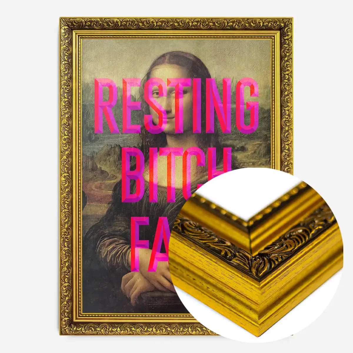 Resting Bitch Face Mona Lisa Print