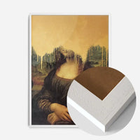Drippy Mona Lisa Gold Graffiti Print