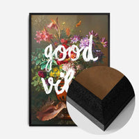 Good Vibes Floral Painting Altered Art Print