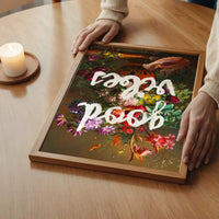 Good Vibes Floral Painting Altered Art Print