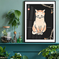 Japanese Cat Vintage Antique Style Print