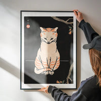 Japanese Cat Vintage Antique Style Print