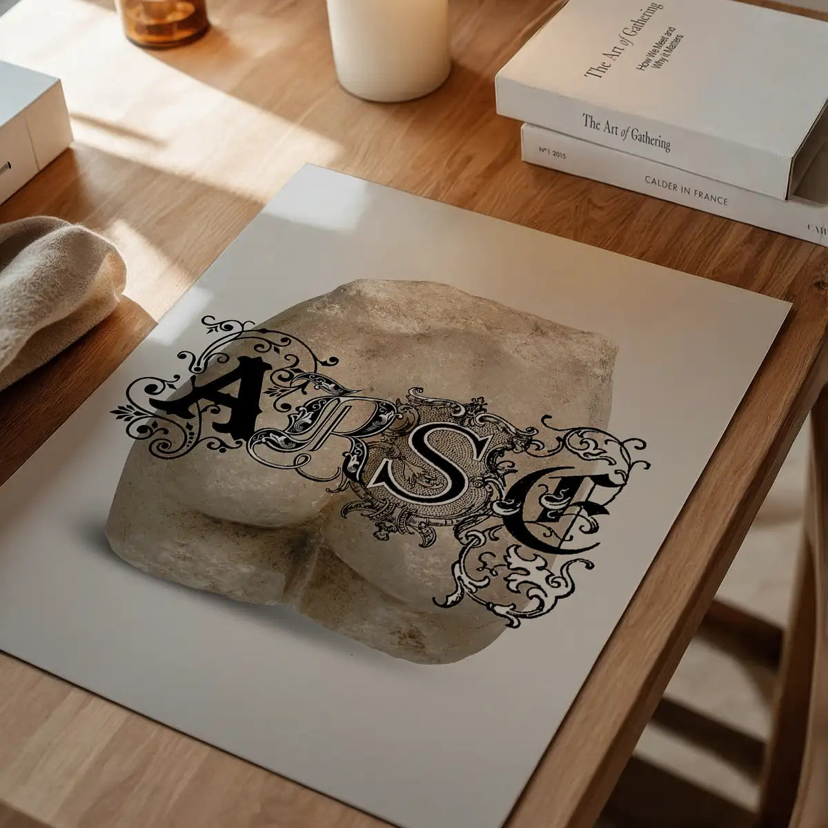 Arse Sculpture Print