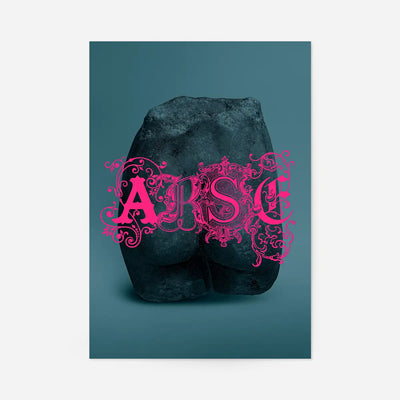Arse Sculpture Pink Print