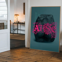 Arse Sculpture Pink Print