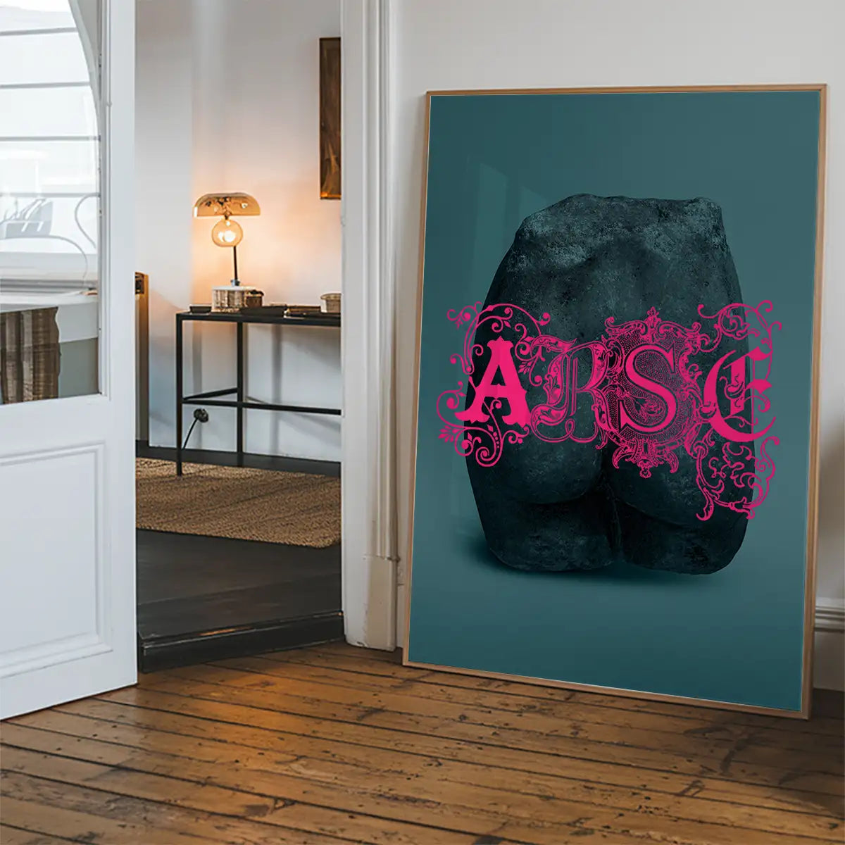 Arse Sculpture Pink Print