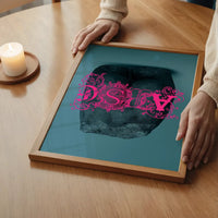 Arse Sculpture Pink Print
