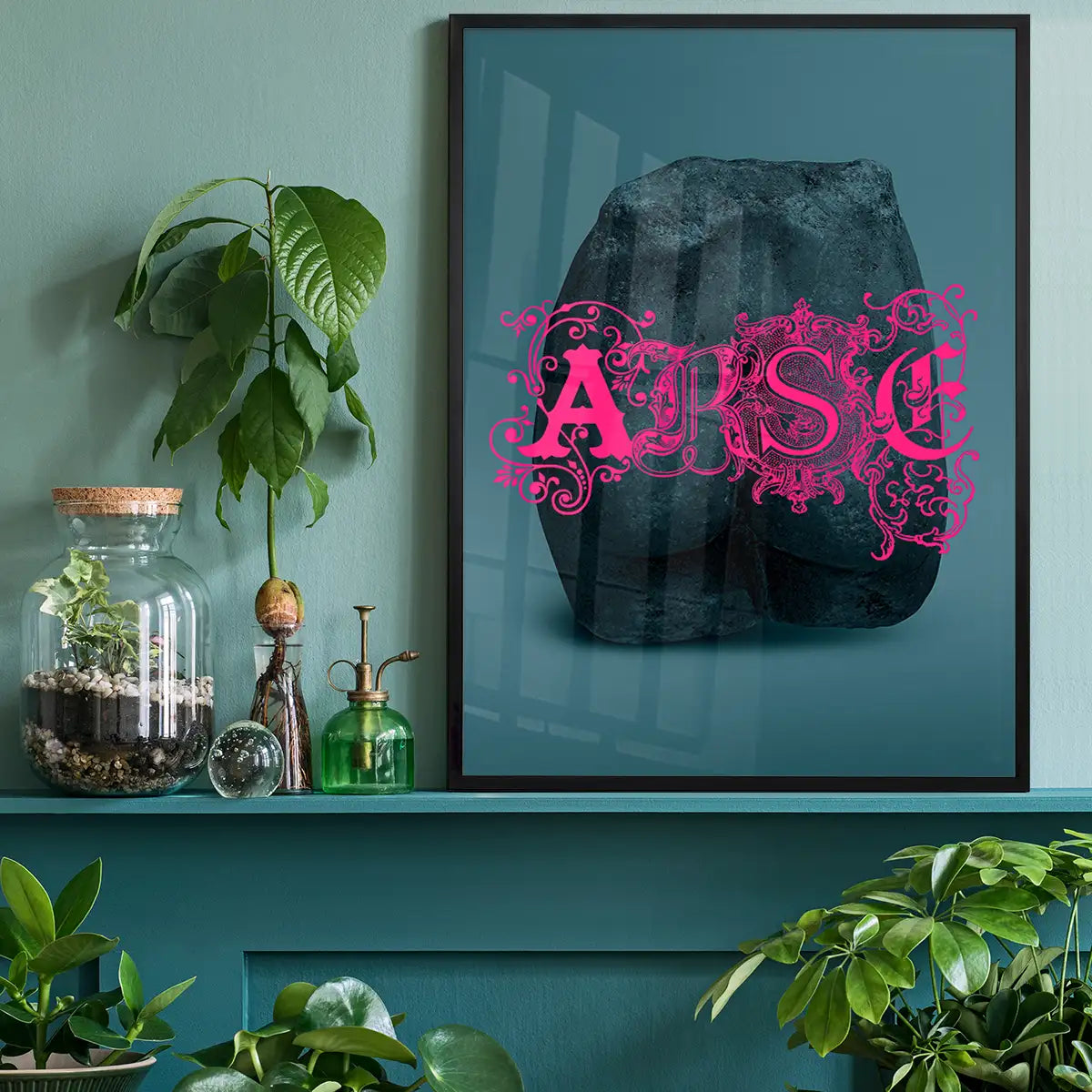 Arse Sculpture Pink Print