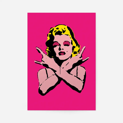 Marilyn Monroe Rock N Roll Stencil Art Graffiti Print