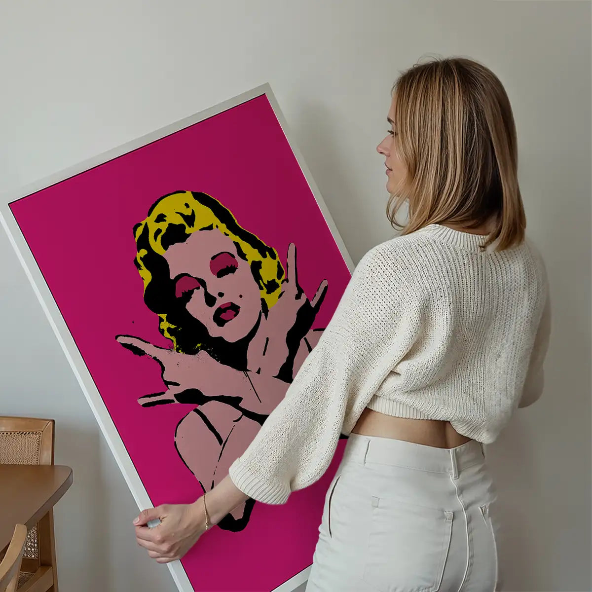 Marilyn Monroe Rock N Roll Stencil Art Graffiti Print