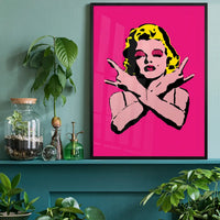 Marilyn Monroe Rock N Roll Stencil Art Graffiti Print