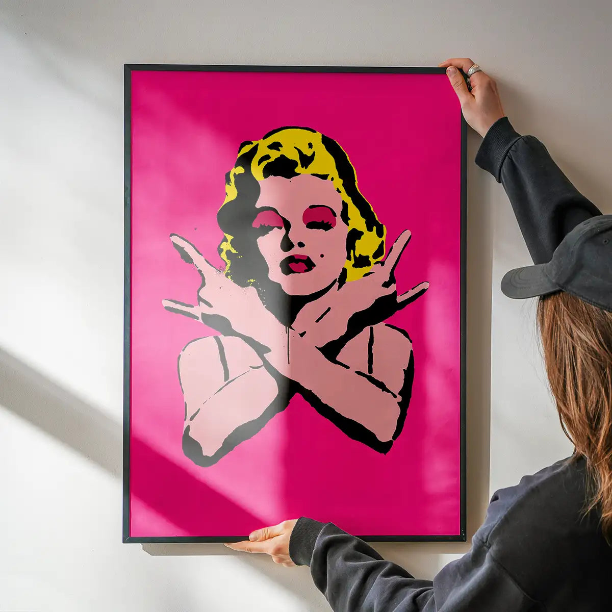 Marilyn Monroe Rock N Roll Stencil Art Graffiti Print