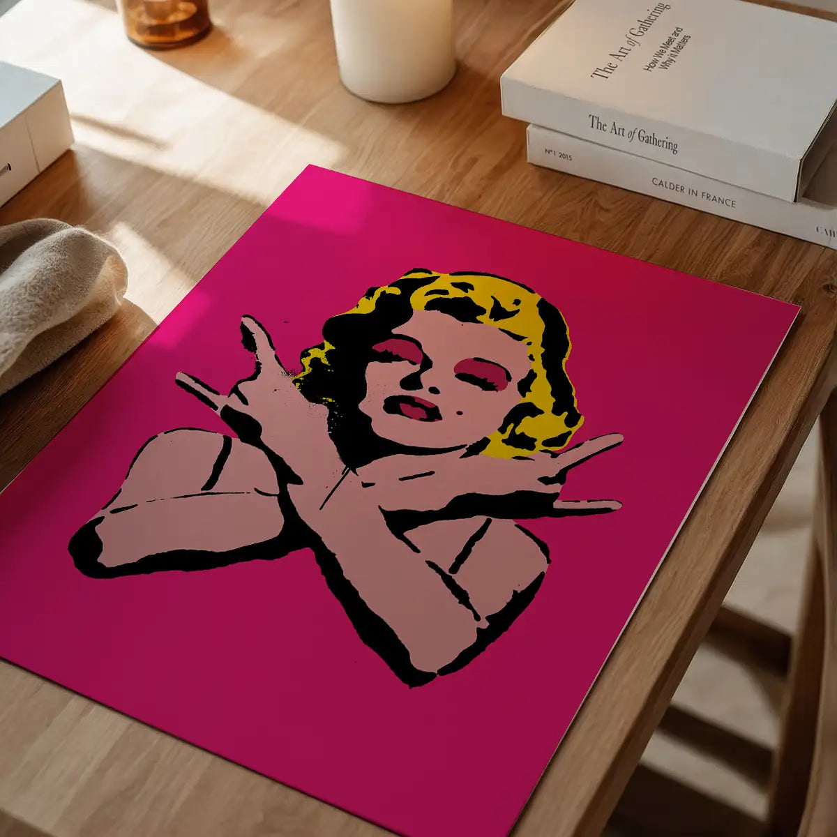 Marilyn Monroe Rock N Roll Stencil Art Graffiti Print