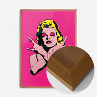 Marilyn Monroe Rock N Roll Stencil Art Graffiti Print