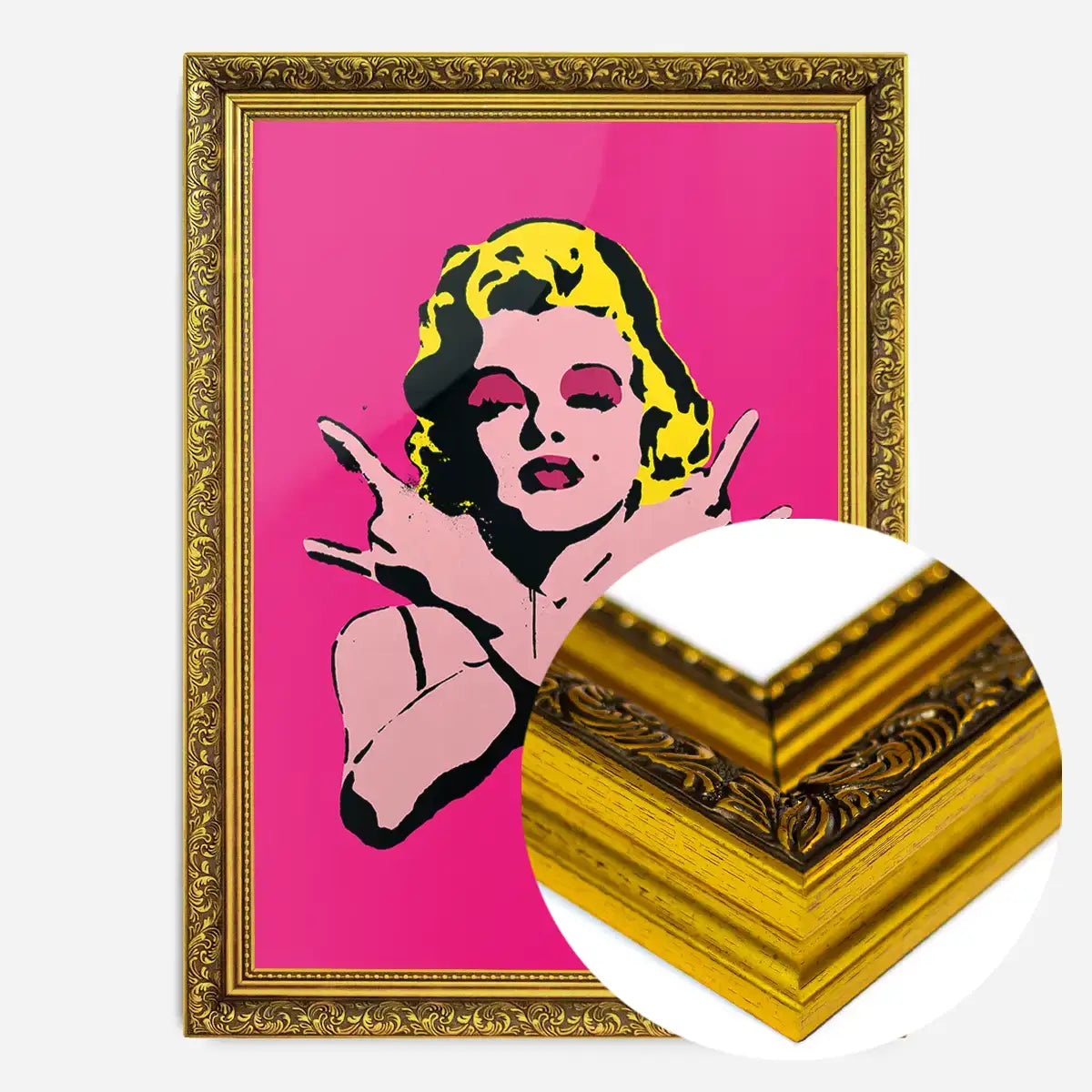Marilyn Monroe Rock N Roll Stencil Art Graffiti Print