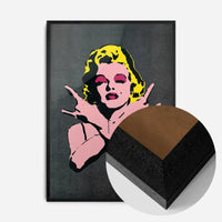 Marilyn Monroe Rock N Roll Stencil Art Graffiti Black Print