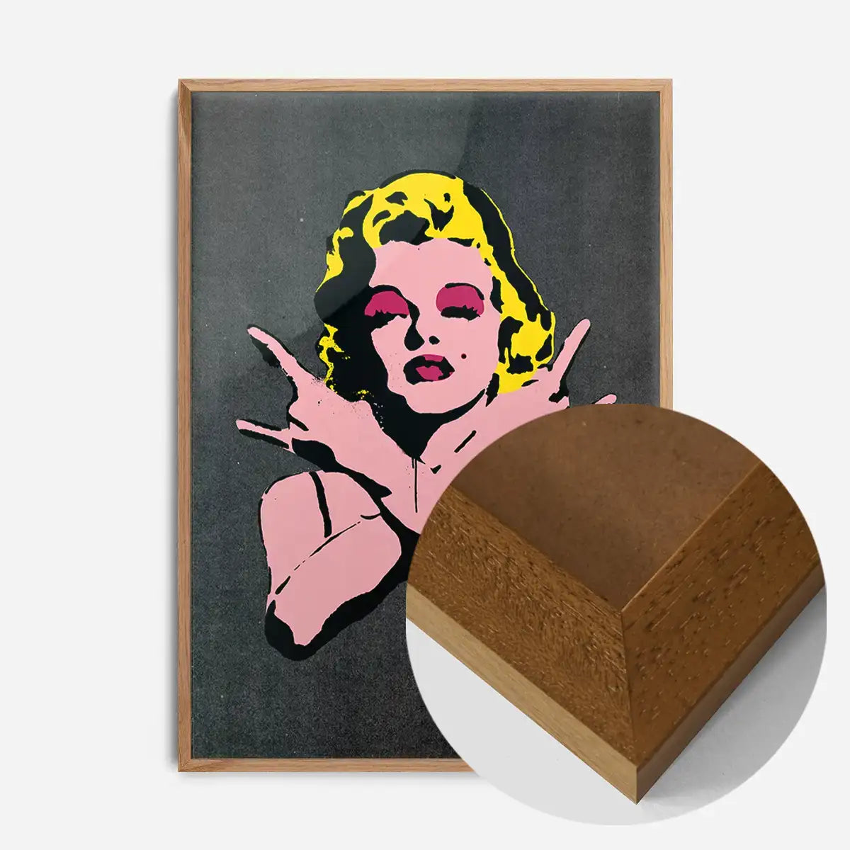 Marilyn Monroe Rock N Roll Stencil Art Graffiti Black Print