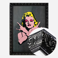 Marilyn Monroe Rock N Roll Stencil Art Graffiti Black Print