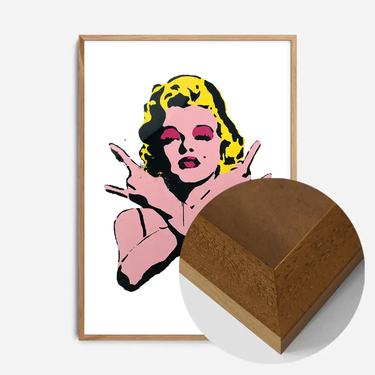 Marilyn Monroe Rock N Roll Stencil Art Graffiti White Print