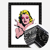 Marilyn Monroe Rock N Roll Stencil Art Graffiti White Print