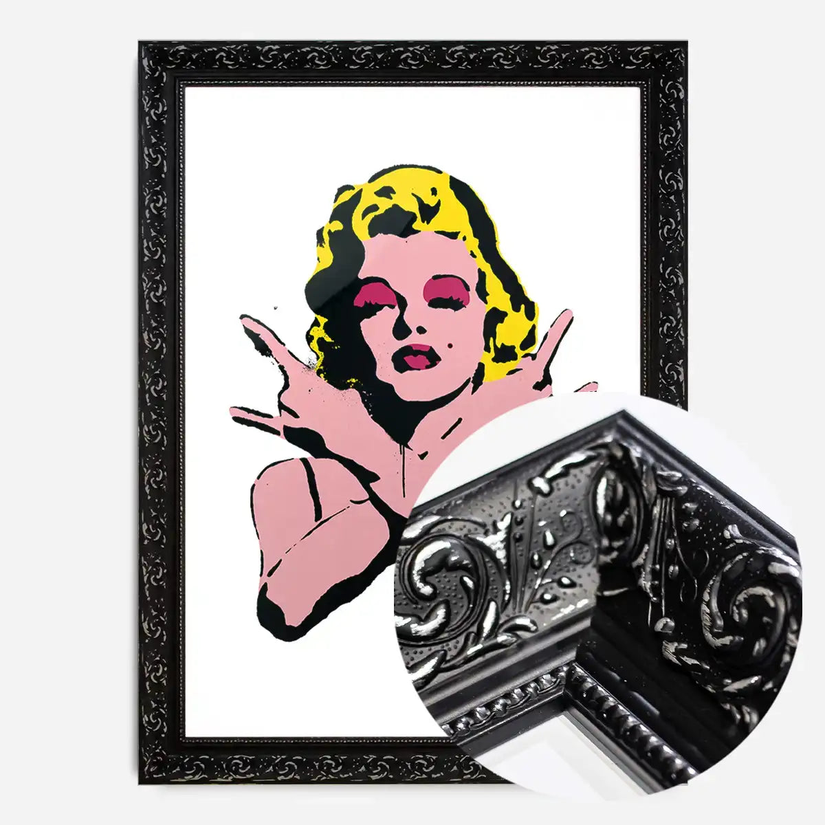 Marilyn Monroe Rock N Roll Stencil Art Graffiti White Print