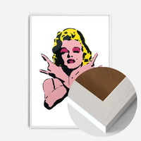 Marilyn Monroe Rock N Roll Stencil Art Graffiti White Print