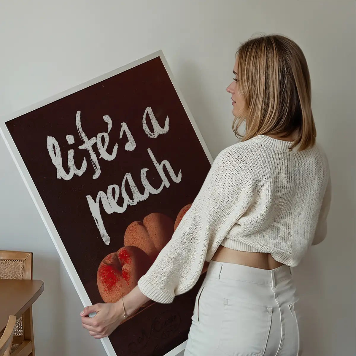 Life's A Peach Altered Art Print