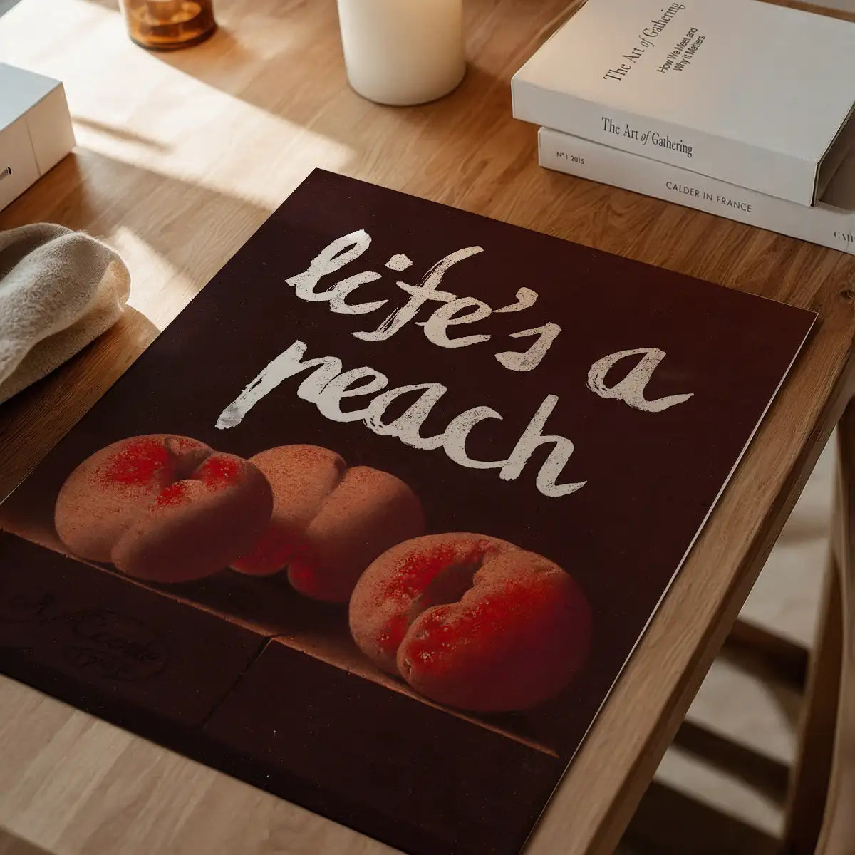 Life's A Peach Altered Art Print