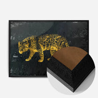 Gold Leopard Vintage Style Print