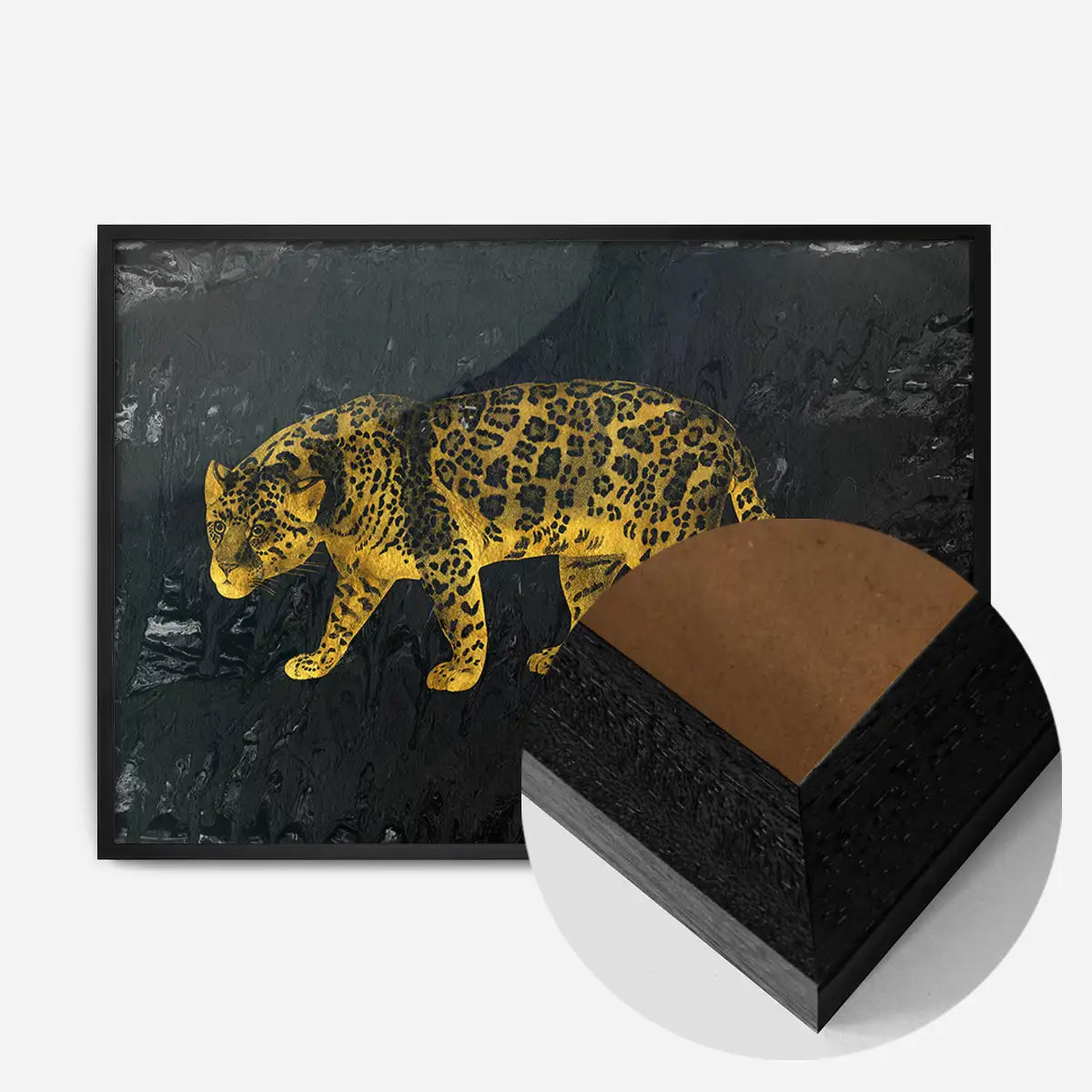 Gold Leopard Vintage Style Print