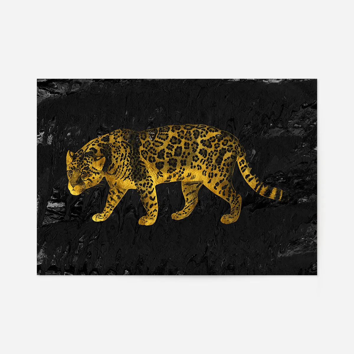 Gold Leopard Vintage Style Print