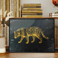 Gold Leopard Vintage Style Print
