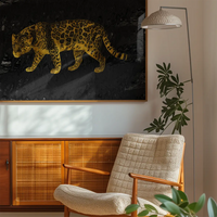 Gold Leopard Vintage Style Print