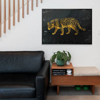 Gold Leopard Vintage Style Print