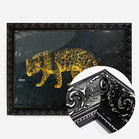 Gold Leopard Vintage Style Print