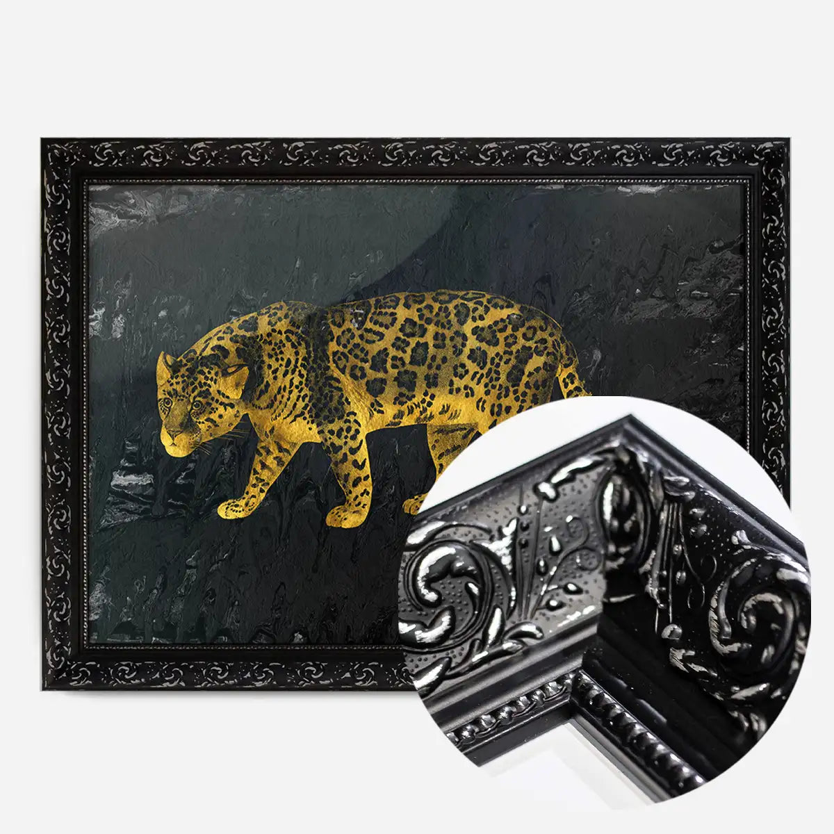 Gold Leopard Vintage Style Print