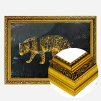 Gold Leopard Vintage Style Print