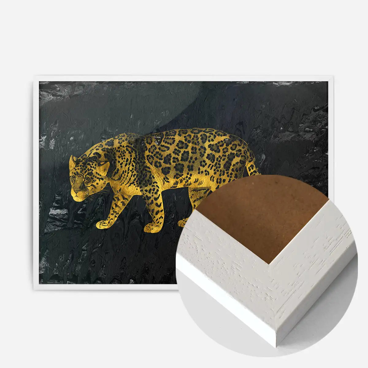 Gold Leopard Vintage Style Print