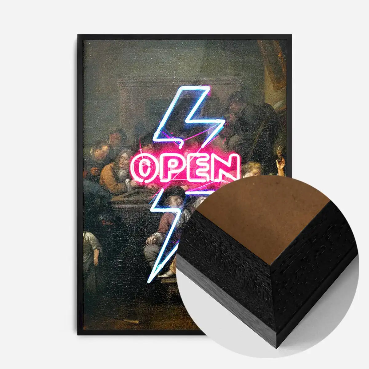 Open Tavern Neon Sign Style Print