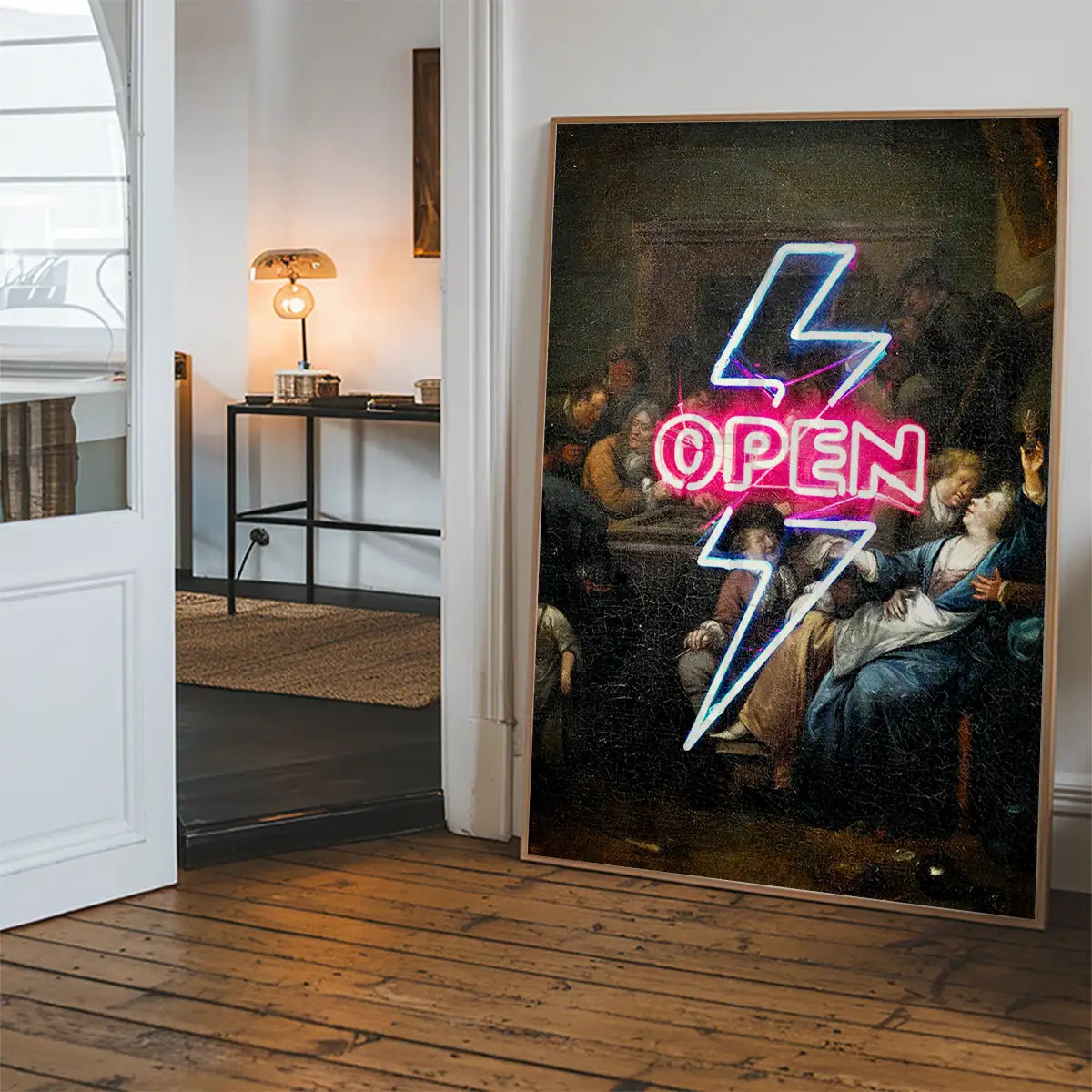 Open Tavern Neon Sign Style Print