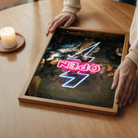 Open Tavern Neon Sign Style Print