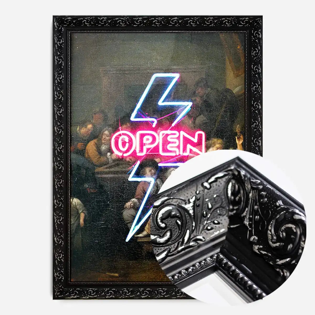 Open Tavern Neon Sign Style Print